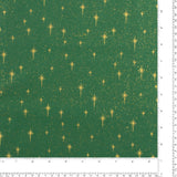 Coton imprimé - Assortiment des Fêtes - 003 - Vert et Doré