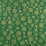 Coton imprimé - Assortiment des Fêtes - 006 - Vert et Doré