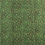 Coton imprimé - Assortiment des Fêtes - 008 - Vert et Doré