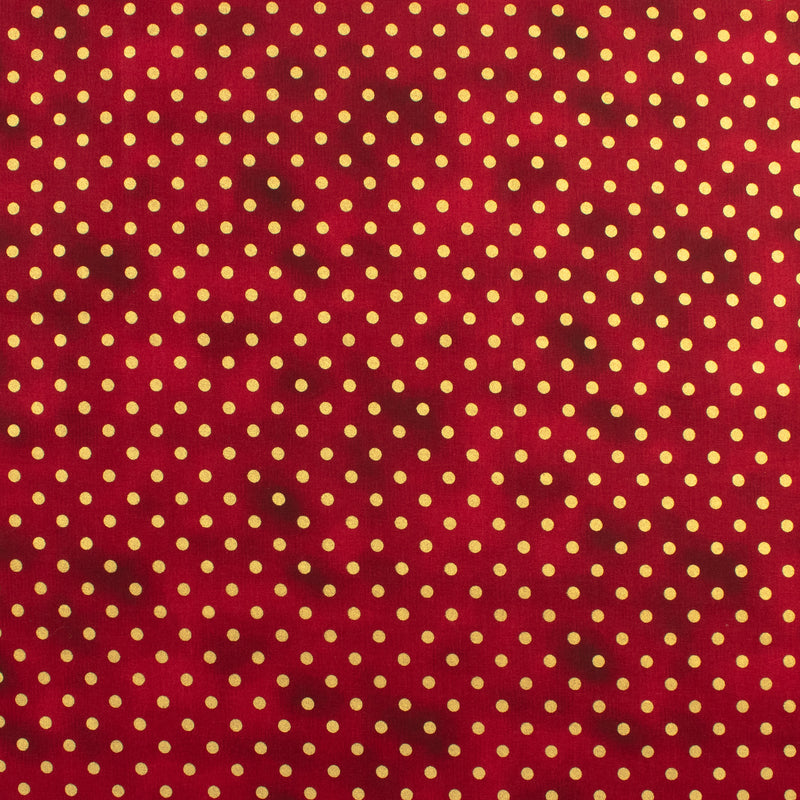 Coton imprimé - Assortiment des Fêtes - 009 - Rouge et Doré