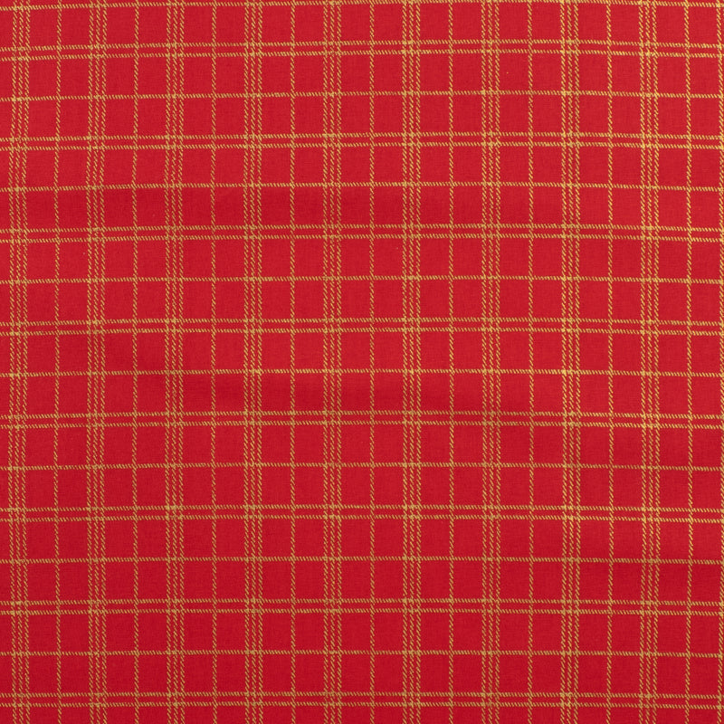 Coton imprimé - Assortiment des Fêtes - 013 - Red et Doré