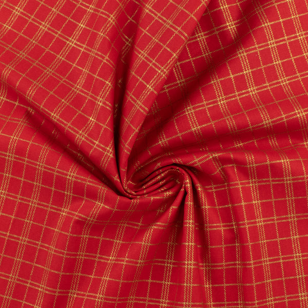 Printed Cotton - Holiday Mixer - 013 - Rouge & Gold