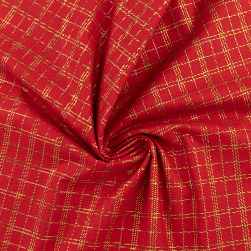 Coton imprimé - Assortiment des Fêtes - 013 - Red et Doré