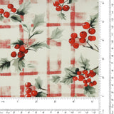 Christmas Botanics - Berry Plaid - 003 - Offwhite