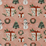 Printed Cotton - Sugarplum - 002 - Salmon