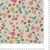 Printed Cotton - Festive Fun - 002 - Cream