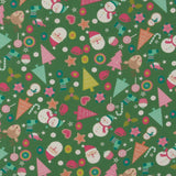 Printed Cotton - Festive Fun - 003 - Green