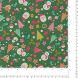 Printed Cotton - Festive Fun - 003 - Green
