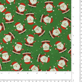 Printed Cotton - Holiday Jollies - 004 - Green