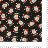 Printed Cotton - Holiday Jollies - 005 - Black