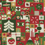 Printed Cotton - Holiday Jollies - 006 - Red