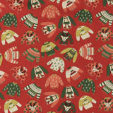 Printed Cotton - Holiday Jollies - 007 - Red