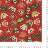Printed Cotton - Holiday Jollies - 007 - Red