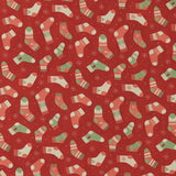 Printed Cotton - Holiday Jollies - 008 - Red