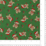Printed Cotton - Holiday Jollies - 009 - Green