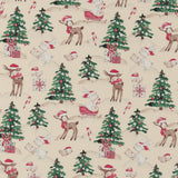 Printed Cotton - Holiday Jollies - 010 - Cream
