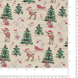 Printed Cotton - Holiday Jollies - 010 - Cream