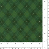 Printed Cotton - Christmas Traditions - Star Argyle - 011 - Green