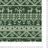 Fêtes scandinaves - Rayure de Tricot - 001 - Vert