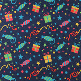 Coton Imprimé - FÊTES ÉCLATANTES - 002 - Marine