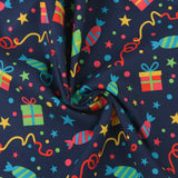 Coton Imprimé - FÊTES ÉCLATANTES - 002 - Marine