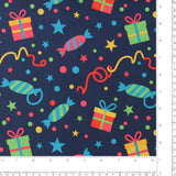 Coton Imprimé - FÊTES ÉCLATANTES - 002 - Marine