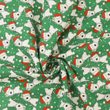 Printed Cotton - JINGLE PETS III - 001 - Green