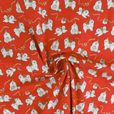 Printed Cotton - JINGLE PETS III - 003 - Red