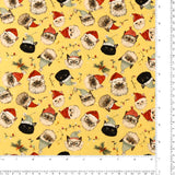 Printed Cotton - JINGLE PETS III - 007 - Yellow