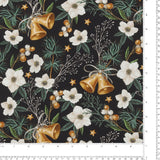 Coton imprimé - Tradition des Fêtes - 005 - Noir