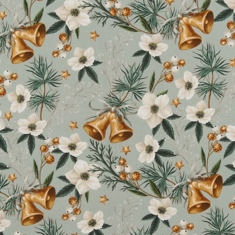 Printed Cotton - Christmas Traditions - 007 - Mint