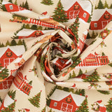 Coton imprimé - Tradition des Fêtes - 010 - Crème