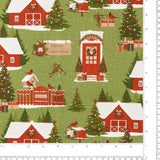 Printed Cotton - Christmas Traditions - 011 - Green