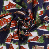 Coton imprimé - Tradition des Fêtes - 012 - Marine