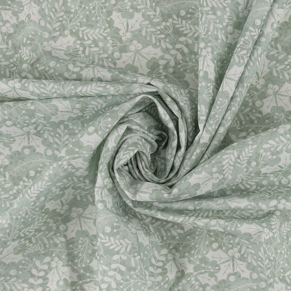 Coton imprimé - Tradition des Fêtes - 013 - Menthe