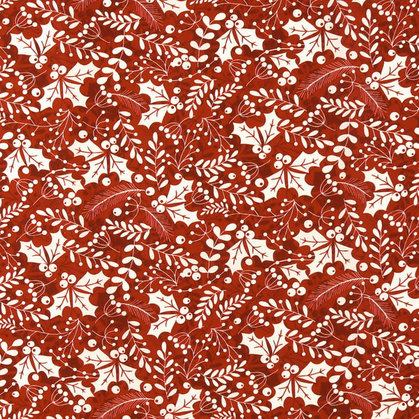 Coton imprimé - Tradition des Fêtes - 015 - Rouge