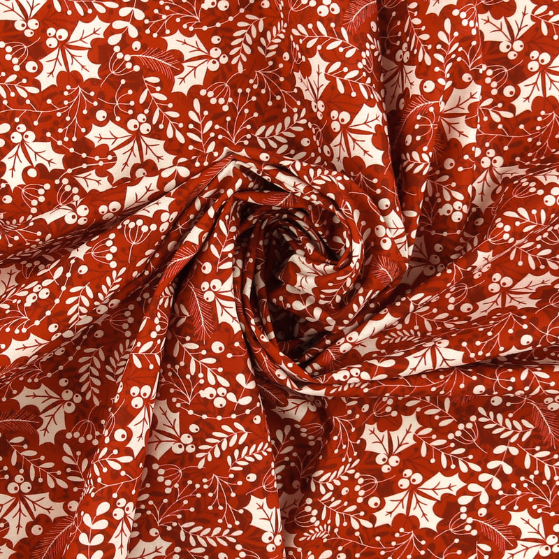 Coton imprimé - Tradition des Fêtes - 015 - Rouge