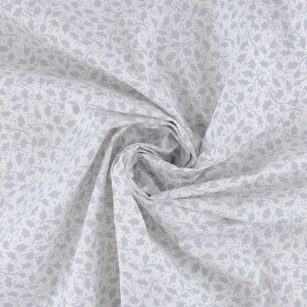 Printed Cotton - Sparkle Basics III - 001 - White & Silver