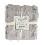 Decorative Bubble fur throw - Silver - 50 x 60''