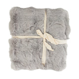Decorative Bubble fur throw - Silver - 50 x 60''