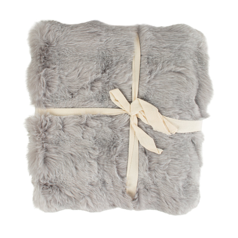 Decorative Bubble fur throw - Silver - 50 x 60''