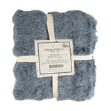 Decorative Bubble fur throw - Blue - 50 x 60''