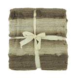 Decorative Ombre textured fur throw - Natural - 50 x 60''