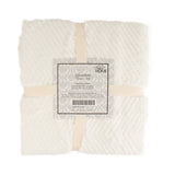 Decorative Chevron Embossed fur throw - Cream - 50 x 60''