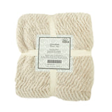 Decorative Chevron Embossed fur throw - Bone - 50 x 60''