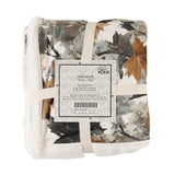 Decorative Velvet and fur throw - Leafy brown - 50 x 60''