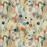 Coton imprimé - Création artisanale - 002 - Aquarelle