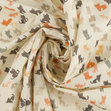 Coton imprimé - Création artisanale - 003 - Blanc Cassé