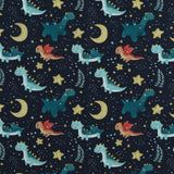 Coton imprimé - Création artisanale - 008 - Bleu Nuit