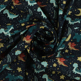 Coton imprimé - Création artisanale - 008 - Bleu Nuit